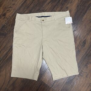 French Toast Women's size 18 Bermuda Short Khaki Stretch Cotton NWT H9271A G